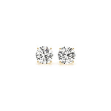 Load image into Gallery viewer, 1 1/2 cttw Certified IGI Lab Grown Round Diamond Stud Earrings 14k Yellow Gold (G/VS2)