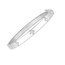 Load image into Gallery viewer, 14k White Gold Trilogy Diamond Bangle (5.40 mm)