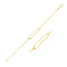 Load image into Gallery viewer, 14k Yellow Gold High Polish Open Curved Paperclip Bracelet