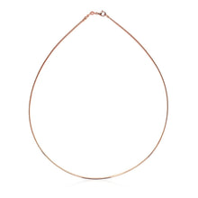 Load image into Gallery viewer, 14k Rose Gold Necklace in a Round Omega Chain Style