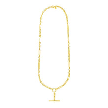 Load image into Gallery viewer, 14k Yellow Gold Alternating Oval and Round Chain Necklace with Toggle