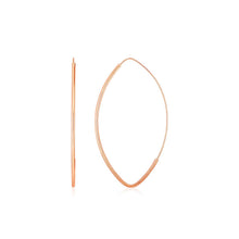 Load image into Gallery viewer, 14k Rose Gold Polished Long Marquise Motif Earrings