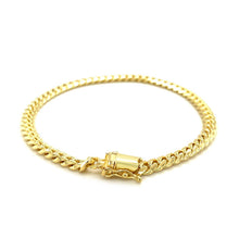 Load image into Gallery viewer, 10k Yellow Gold Classic Miami Cuban Solid Bracelet (4.90 mm)