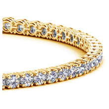 Load image into Gallery viewer, Lab Grown Round Diamond Tennis Bracelet in 14k Yellow Gold (5 cctw F/G VS2/SI1)