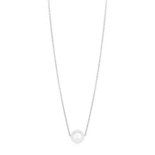 Load image into Gallery viewer, 14k White Gold Pearl Solitaire Necklace
