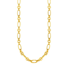Load image into Gallery viewer, 14k Yellow Gold Twisted and Polished Link Necklace