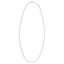Load image into Gallery viewer, Double Extendable Cable Chain in 14k White Gold (1.40 mm)