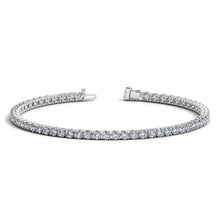 Load image into Gallery viewer, Lab Grown Round Diamond Tennis Bracelet in 14k White Gold (4 cctw F/G VS2/SI1)