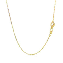 Load image into Gallery viewer, 18k Yellow Gold Diamond Cut Cable Link Chain (0.80 mm)