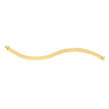 Load image into Gallery viewer, 14k Yellow Gold 7 1/2 inch Laurel Leaf Bracelet with Diamond (7.40 mm)