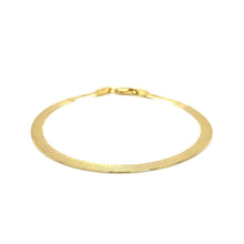 Load image into Gallery viewer, 4.0mm 14k Yellow Gold Super Flex Herringbone Bracelet