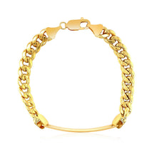 Load image into Gallery viewer, 14k Yellow Gold Men's ID Cuban Chain Bracelet