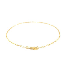 Load image into Gallery viewer, 14K Yellow Gold Fine Paperclip Anklet (1.5mm)