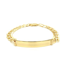 Load image into Gallery viewer, 14k Yellow Gold 8 1/2 inch Mens Curb Chain ID Bracelet