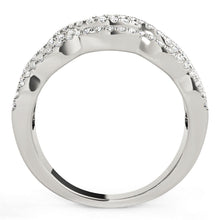 Load image into Gallery viewer, Diamond Studded Ring with Four Curves in 14k White Gold (5/8 cttw)