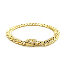 Load image into Gallery viewer, 7.5mm 14k Yellow Gold Semi Solid Miami Cuban Bracelet