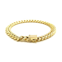 Load image into Gallery viewer, 7.5mm 14k Yellow Gold Semi Solid Miami Cuban Bracelet