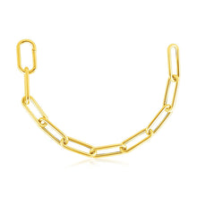 Load image into Gallery viewer, 14k Yellow Gold Rounded Paperclip Chain Necklace