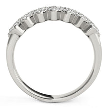 Load image into Gallery viewer, Diamond Studded Wide Multi-Diagonal Pattern Ring in 14k White Gold (5/8 cttw)