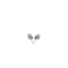 Load image into Gallery viewer, 14k White Gold Round Stud Earrings (4.0 mm)