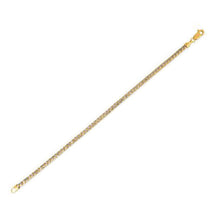 Load image into Gallery viewer, Round Pave Franco Chain Bracelet in 14k Yellow Gold (3.15 mm)