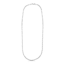 Load image into Gallery viewer, Sterling Silver Rhodium Plated Paperclip Chain (3.0 mm)