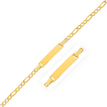 Load image into Gallery viewer, 14k Yellow Gold Figaro Link Children's ID Bracelet