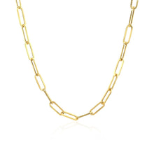 Load image into Gallery viewer, 14K Yellow Gold Wide Paperclip Chain (3.3mm)