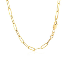 Load image into Gallery viewer, 14K Yellow Gold Wide Paperclip Chain (3.3mm)