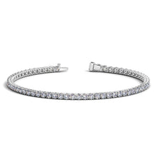 Load image into Gallery viewer, Lab Grown Round Diamond Tennis Bracelet in 14k White Gold (3 cctw F/G VS2/SI1)