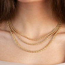 Load image into Gallery viewer, 14k Yellow Gold Light Rope Chain (4.30 mm)