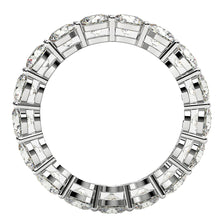 Load image into Gallery viewer, Round Cut Lab Grown Diamond Eternity Ring in 14k White Gold (3 cttw FG/VS2)
