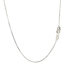 Load image into Gallery viewer, 10k White Gold Classic Box Chain (0.45 mm)