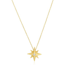Load image into Gallery viewer, 14k Yellow Gold High Polish North Star Necklace
