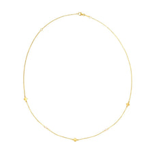 Load image into Gallery viewer, 14k Yellow Gold Pearl Clover Necklace