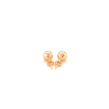 Load image into Gallery viewer, 14k Rose Gold Ball Earrings with Faceted Texture