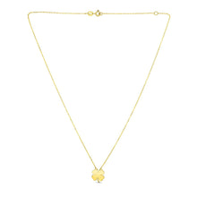 Load image into Gallery viewer, 14K Yellow Gold Four Leaf Clover Necklace
