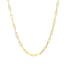 Load image into Gallery viewer, 14K Yellow Gold Delicate Paperclip Chain (2.1mm)