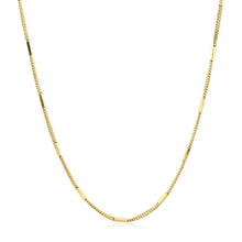 Load image into Gallery viewer, Diamond Cut Bar Links Pendant Chain in 14k Yellow Gold (1.3mm)