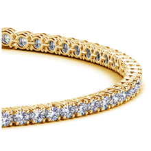 Load image into Gallery viewer, Lab Grown Round Diamond Tennis Bracelet in 14k Yellow Gold (3 cctw F/G VS2/SI1)