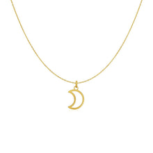 Load image into Gallery viewer, 14k Yellow Gold Necklace with Moon