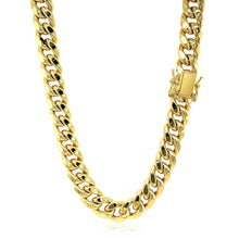 Load image into Gallery viewer, 9.0mm 14k Yellow Gold Semi Solid Miami Cuban Chain
