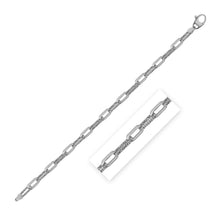 Load image into Gallery viewer, 14k White Gold Diamante Paperclip Chain Bracelet (4.00 mm)