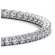 Load image into Gallery viewer, Lab Grown Round Diamond Tennis Bracelet in 14k White Gold (6 cctw F/G VS2/SI1)