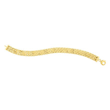 Load image into Gallery viewer, 14k Yellow Gold Faceted Panther Link Chain Bracelet