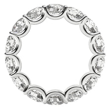 Load image into Gallery viewer, Round Cut Lab Grown Diamond Eternity Ring in 14k White Gold (6 cttw FG/VS2)