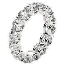 Load image into Gallery viewer, Round Cut Lab Grown Diamond Eternity Ring in 14k White Gold (6 cttw FG/VS2)
