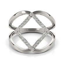 Load image into Gallery viewer, 14k White Gold Interlaced Design Diamond Ring (1/5 cttw)