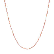 Load image into Gallery viewer, 14k Rose Gold Round Cable Link Chain (1.25 mm)