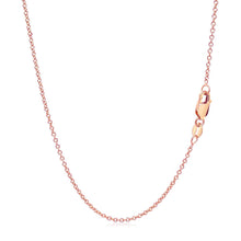 Load image into Gallery viewer, 14k Rose Gold Round Cable Link Chain (1.25 mm)